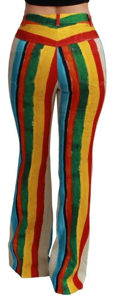 Dolce & Gabbana Multicolor Ausgestellte Riga Pittorica-Hose-3