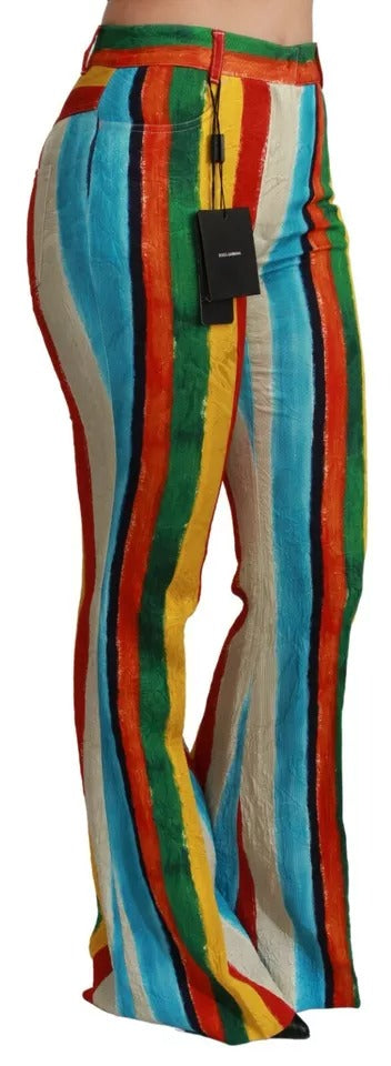 Dolce & Gabbana Multicolor Ausgestellte Riga Pittorica-Hose-4