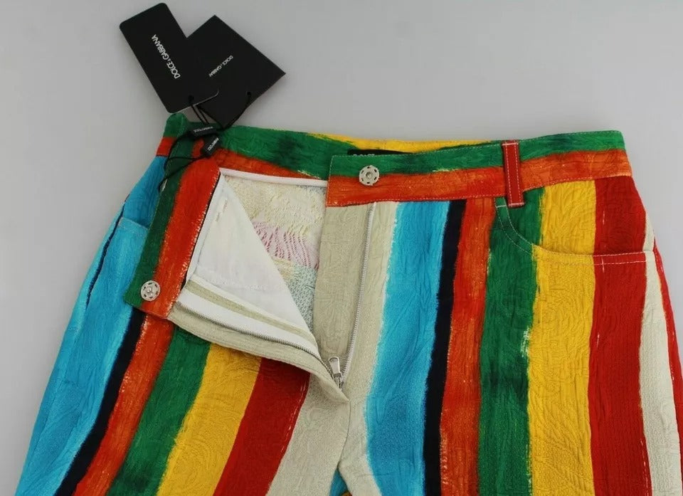 Dolce & Gabbana Multicolor Ausgestellte Riga Pittorica-Hose-6