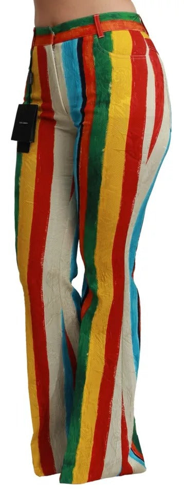 Dolce & Gabbana Multicolor Ausgestellte Riga Pittorica-Hose-5