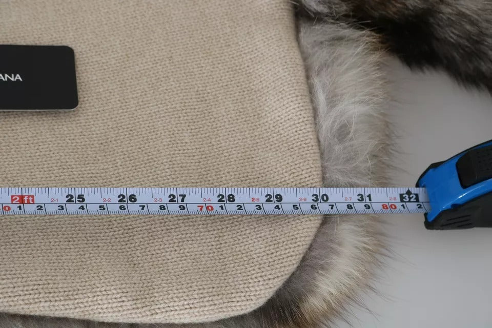Dolce & Gabbana Brauner Fuchsschwanz Pelz Schal Hals Wrap Cover Kragen Schal-8