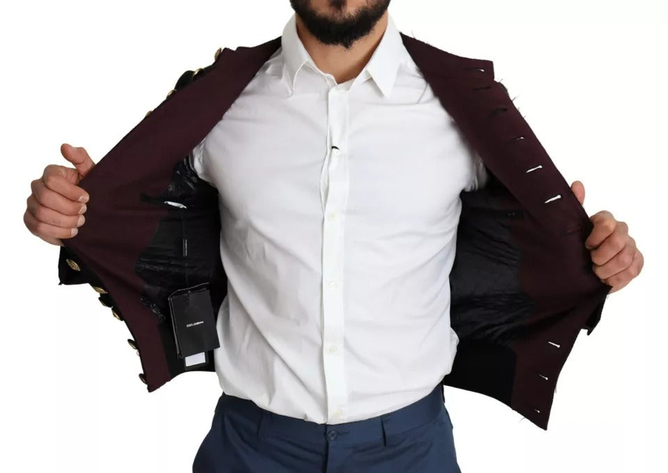 Chaqueta militar negra con botones de Dolce & Gabbana-4