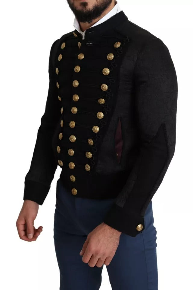 Chaqueta militar negra con botones de Dolce & Gabbana-6