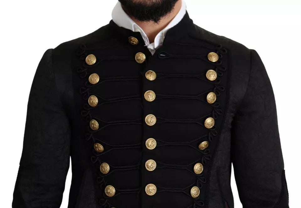 Chaqueta militar negra con botones de Dolce & Gabbana-7