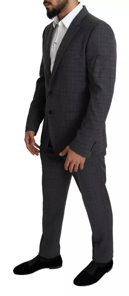 Dolce & Gabbana Graue Wolle Herren Formal 2 Stück MARTINI Anzug-5