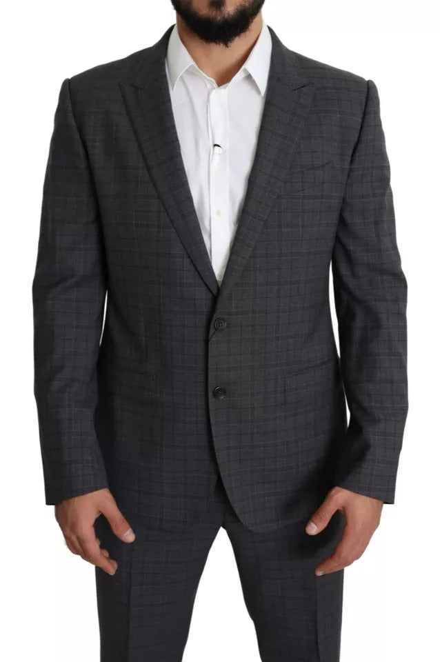 Dolce & Gabbana Graue Wolle Herren Formal 2 Stück MARTINI Anzug-4