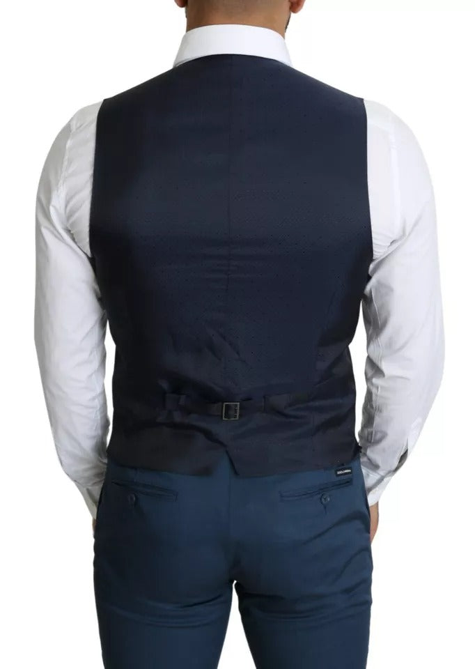 Dolce & Gabbana Marineblau Herren Formal Kleid Weste Weste-2