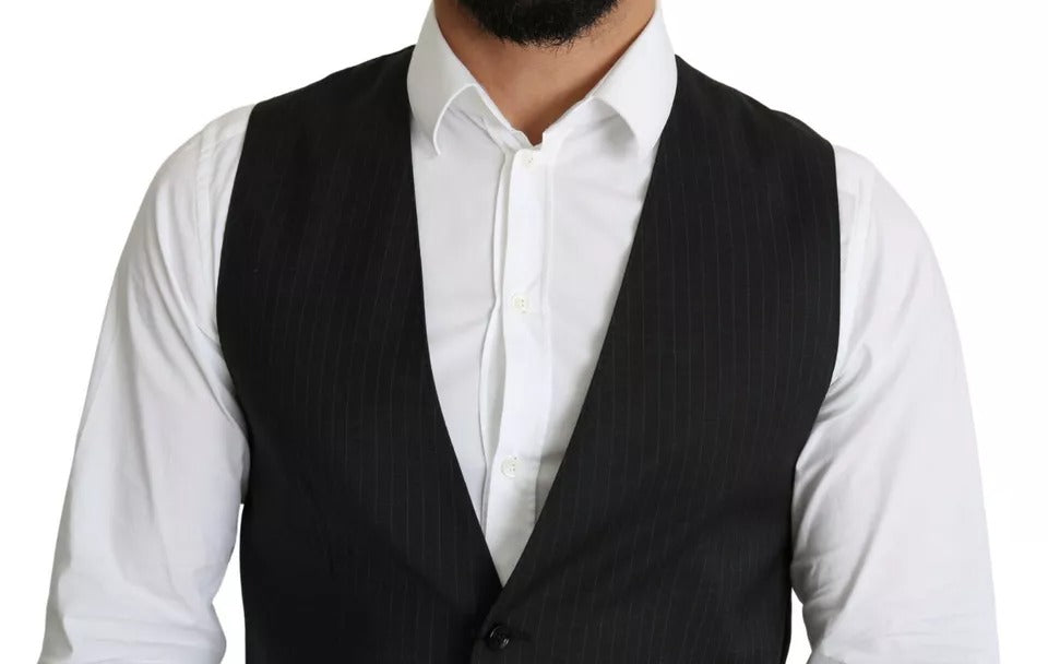 Dolce & Gabbana Black Men's Formal Staff Dress Vest-6