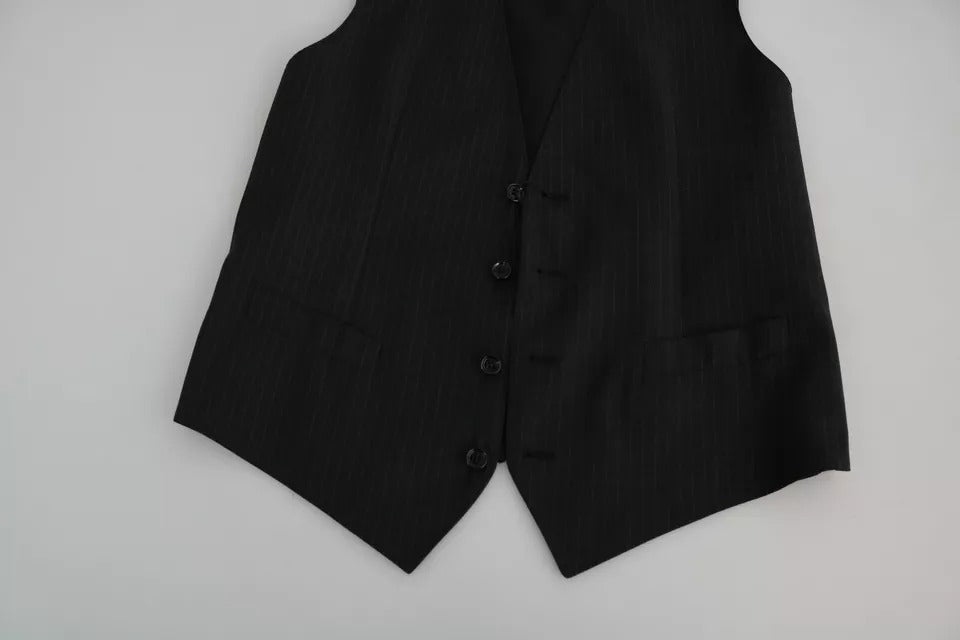 Dolce & Gabbana Black Men's Formal Staff Dress Vest-7