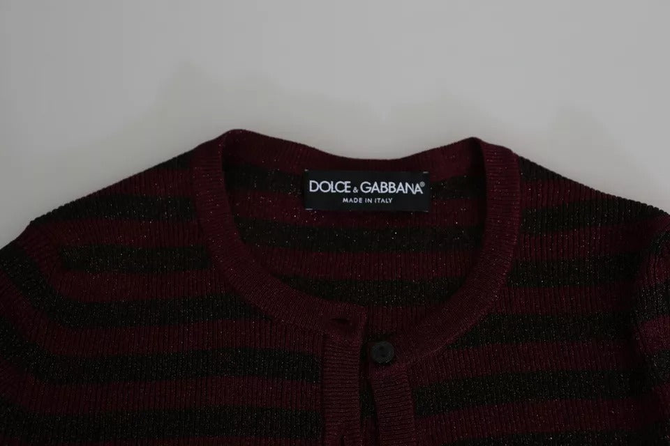 Dolce & Gabbana black and red striped women's knit sweater-6