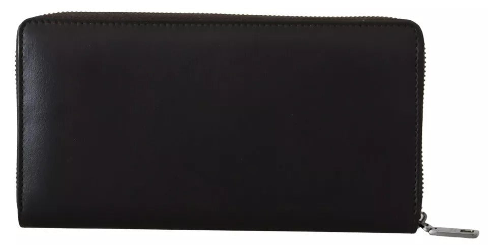 Dolce & Gabbana Brown Exotic Leather Zip Around Continental Clutch Wallet-7