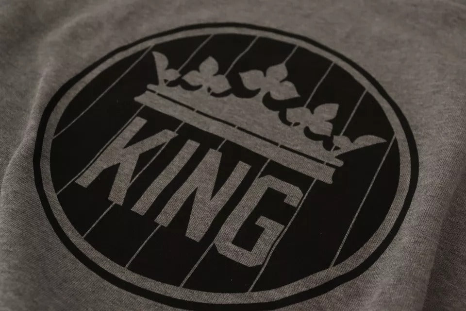 Dolce & Gabbana Grey Crown King Cotton Sweater-3