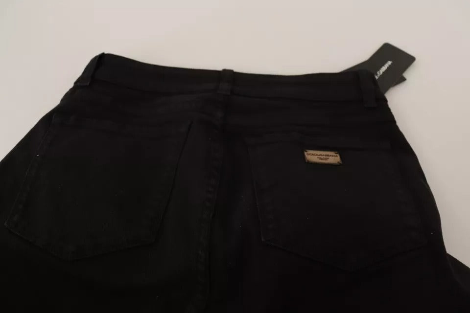 Dolce & Gabbana Black Cotton Stretch Skinny Denim Jeans-6