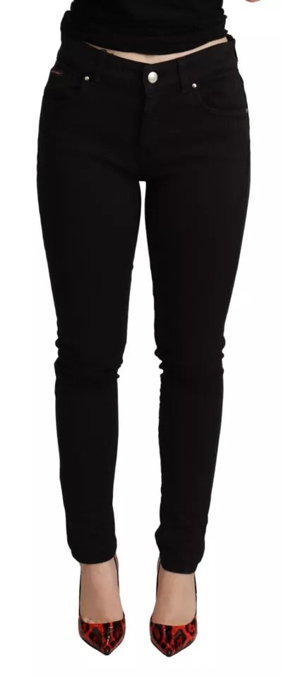Dolce & Gabbana Black Cotton Stretch Skinny Denim Jeans-1