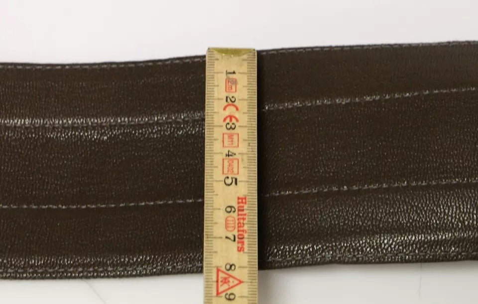 Dolce & Gabbana Brauner D&G-Ledergürtel mit Linnen-Logo-6