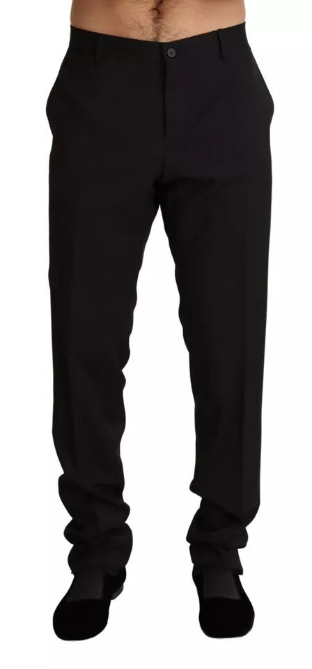 Dolce & Gabbana Black Dress Formal Skinny Trousers-4