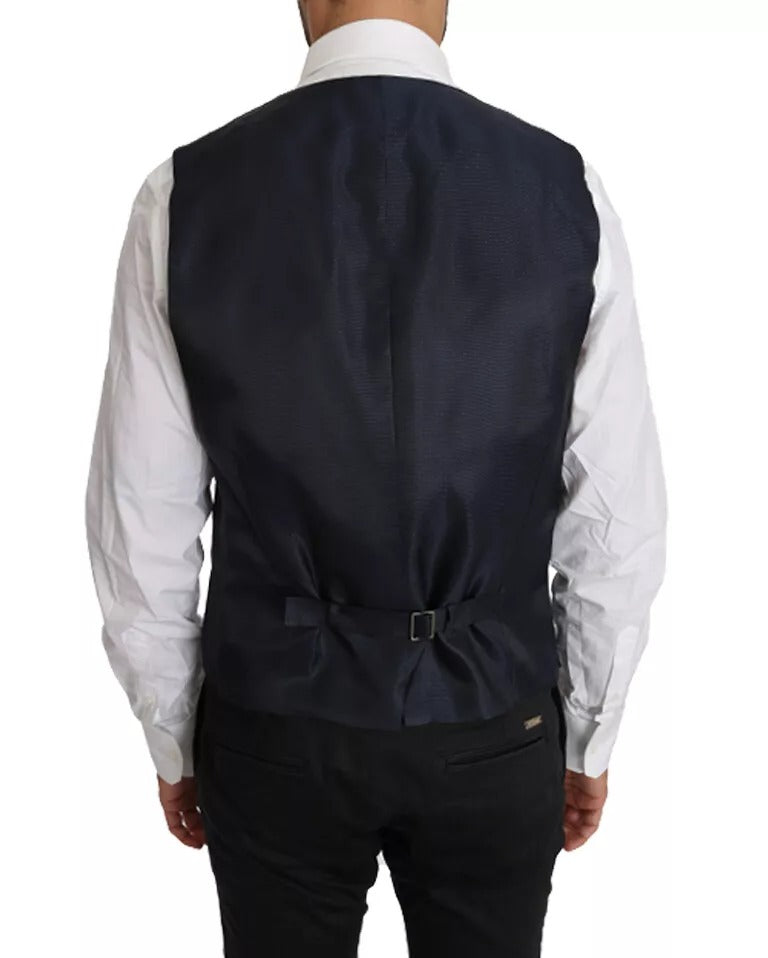 Dolce & Gabbana Blaue Wolle MARTINI Blazer Weste 2 Stück-2