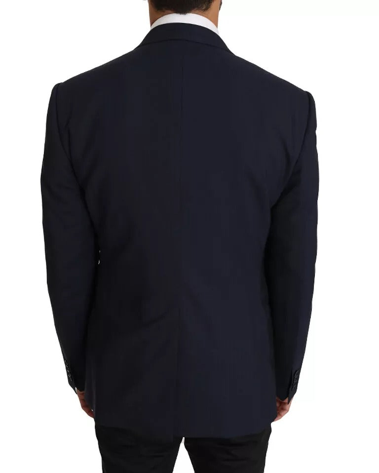 Dolce & Gabbana Blaue Wolle MARTINI Blazer Weste 2 Stück-3