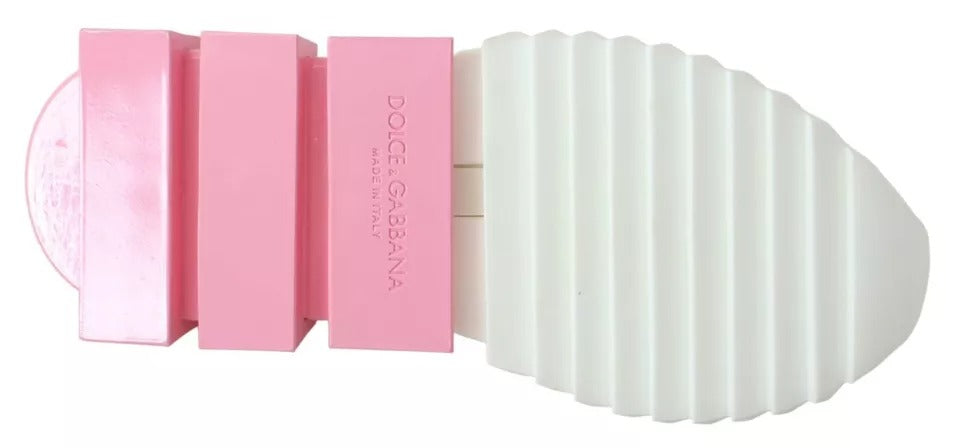 Dolce & Gabbana Pink White Logo Sorrento Sneakers Shoes-6