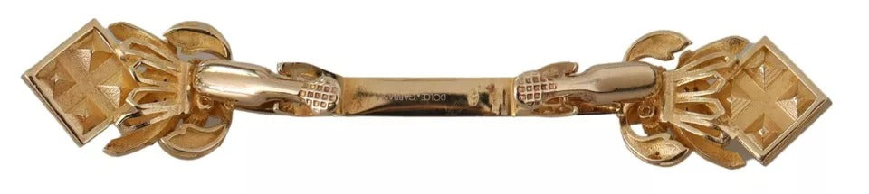Dolce & Gabbana Gold-plated 925 Sterling Silver Crystal Necklace Stop Brooch-5