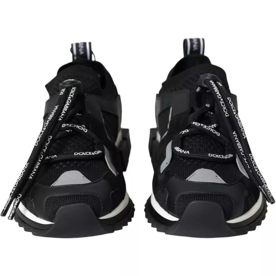 Dolce & Gabbana Black White Logo Sorrento Men's Sneakers Shoes-4