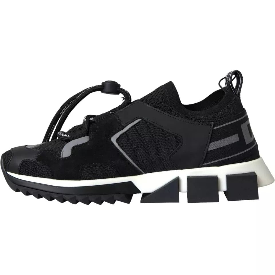Dolce & Gabbana Black White Logo Sorrento Men's Sneakers Shoes-6