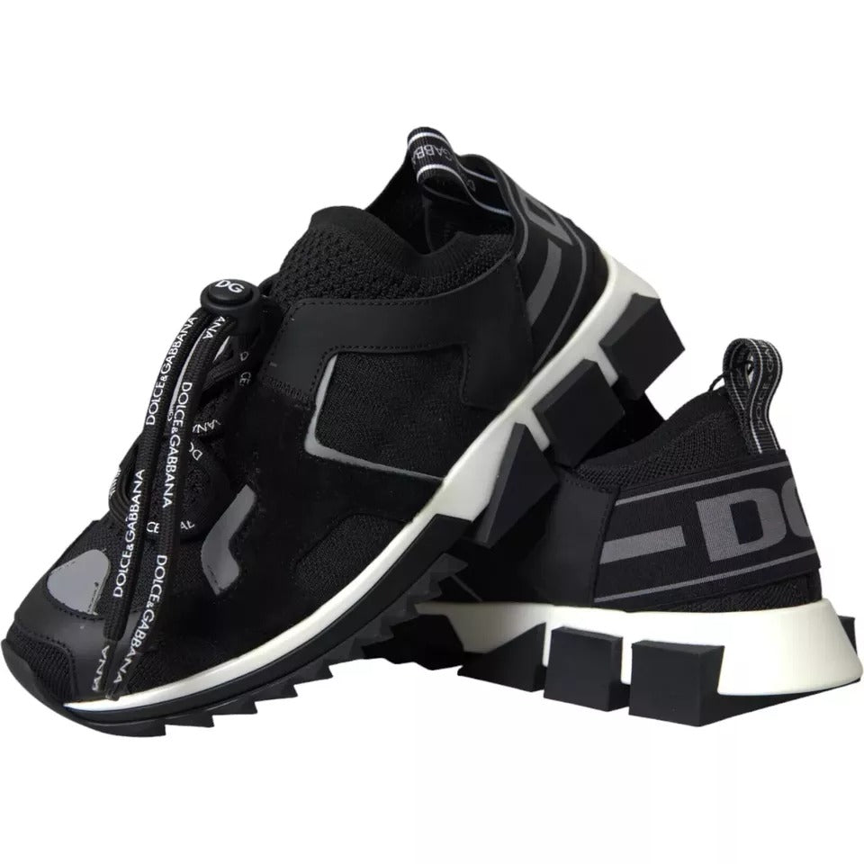 Dolce & Gabbana Black White Logo Sorrento Men's Sneakers Shoes-7