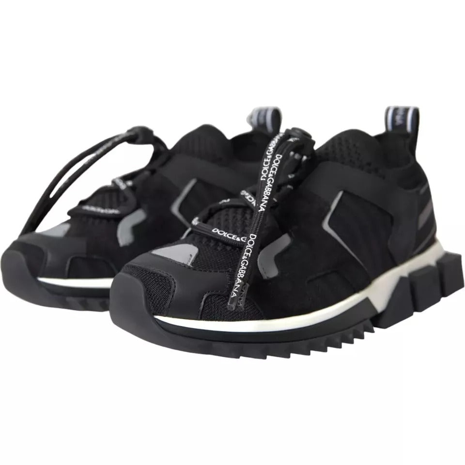Dolce & Gabbana Black White Logo Sorrento Men's Sneakers Shoes-8