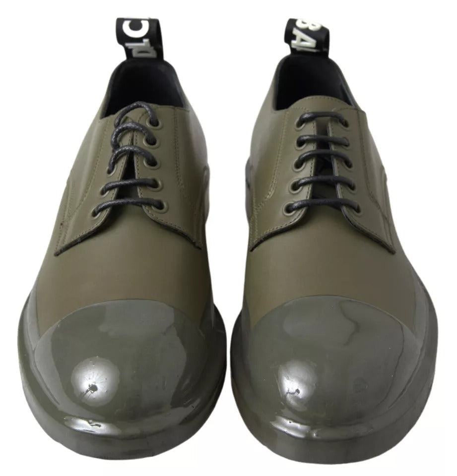 Zapatos de vestir con suela de goma y cuero verde de Dolce & Gabbana-2