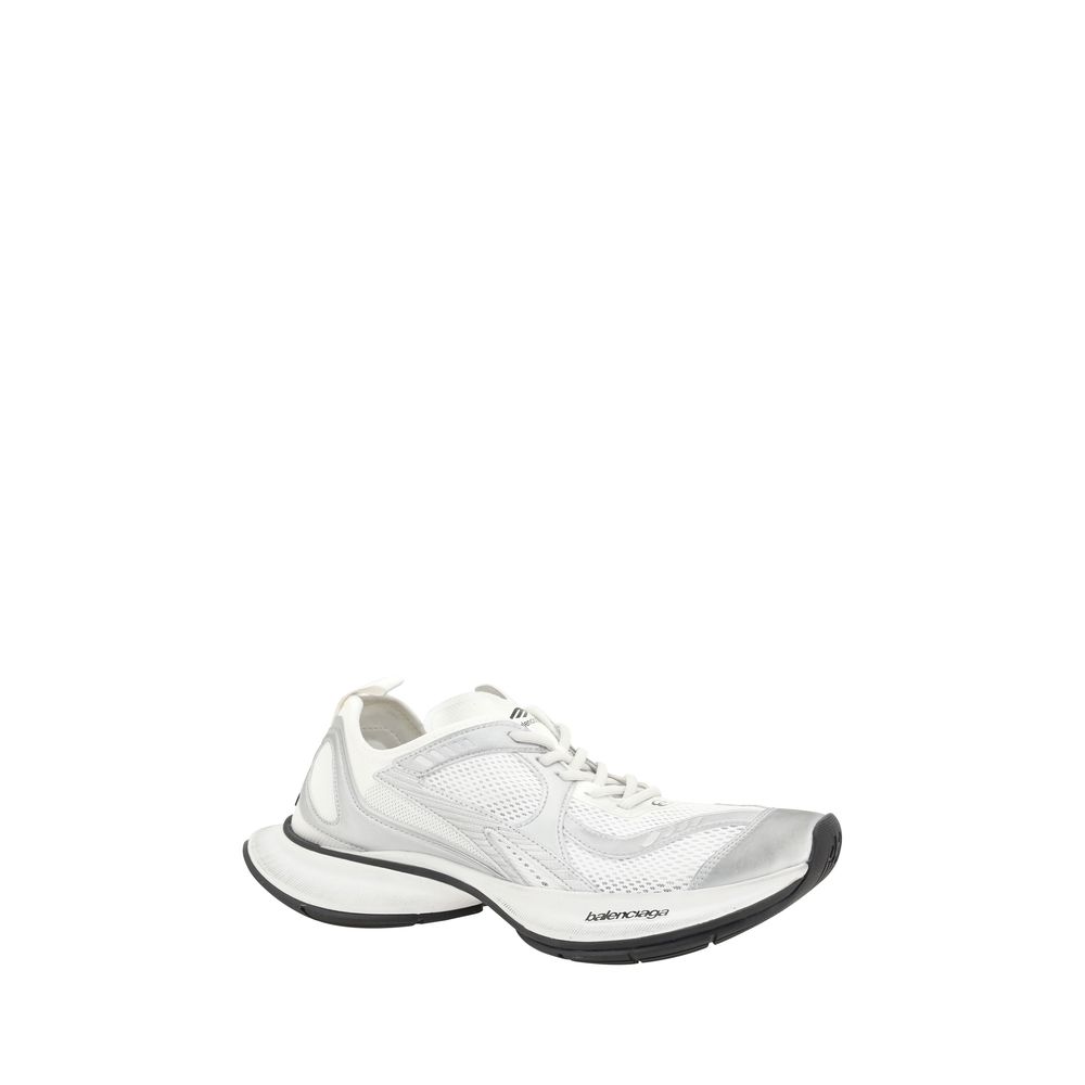Balenciaga White Polyethylene Sports Shoes-2