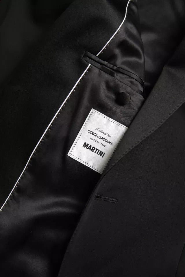 Blazer de lana negro de botonadura sencilla de Dolce & Gabbana MARTINI Ropa-8