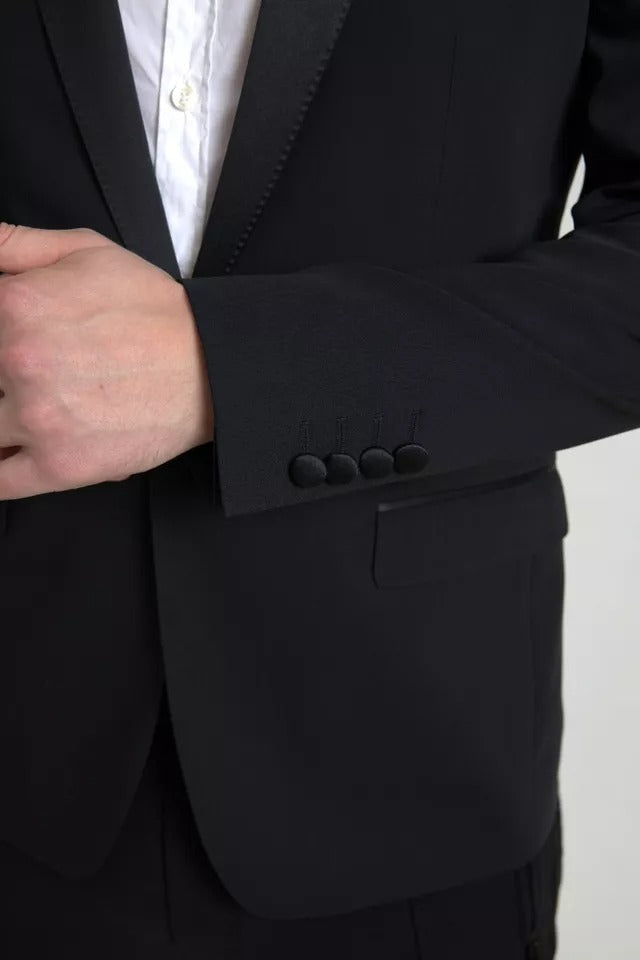 Blazer de lana negro de botonadura sencilla de Dolce & Gabbana MARTINI Ropa-5