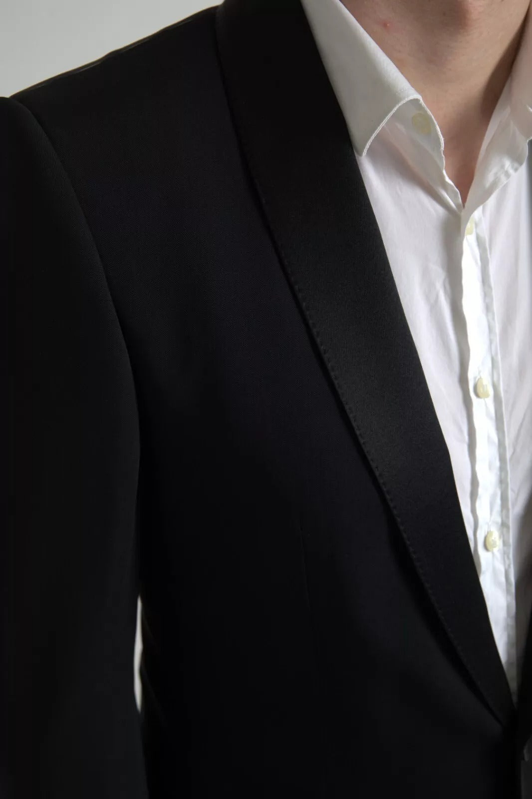 Blazer de lana negro de botonadura sencilla de Dolce & Gabbana MARTINI Ropa-6
