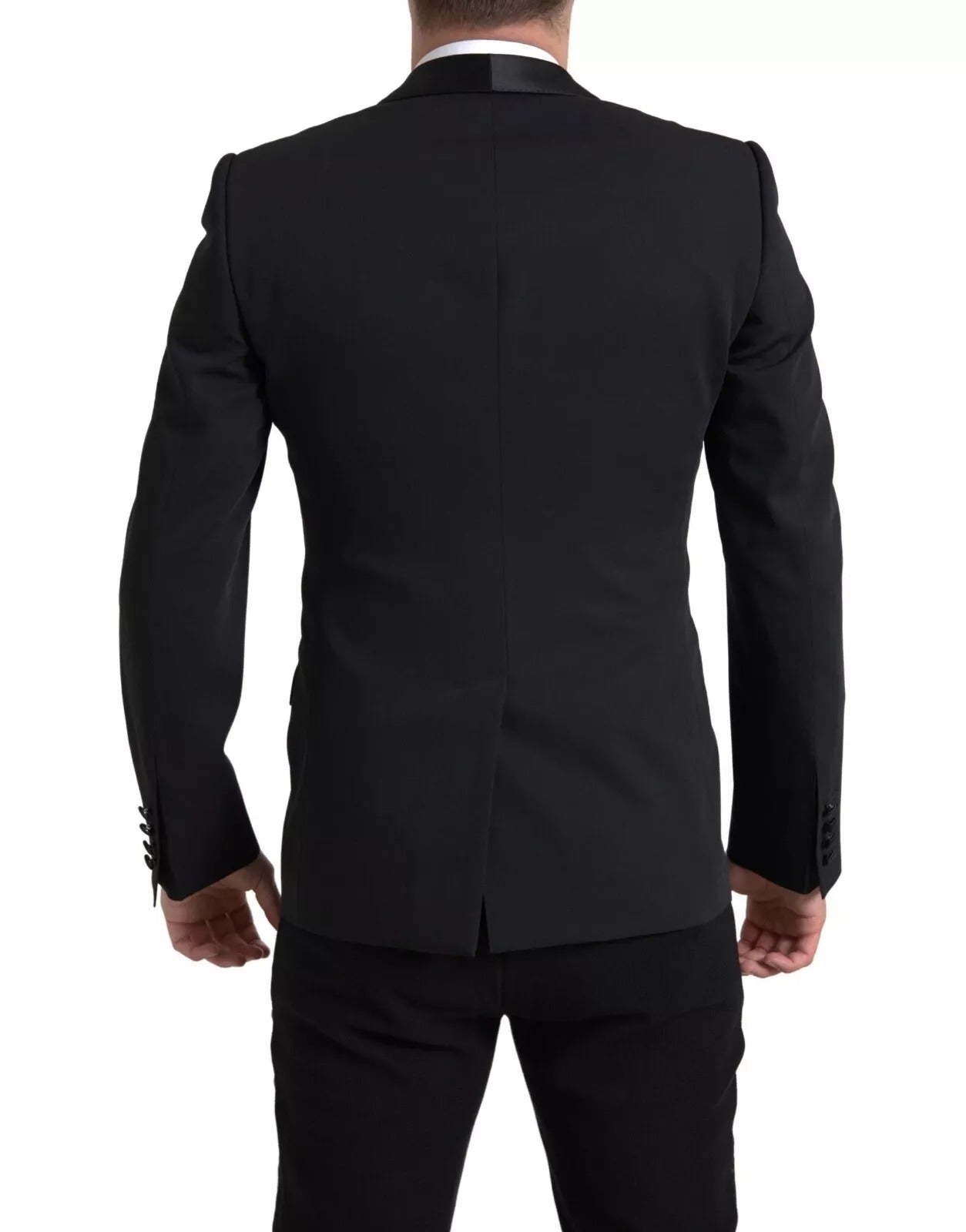 Blazer de lana negro de botonadura sencilla de Dolce & Gabbana MARTINI Ropa-7