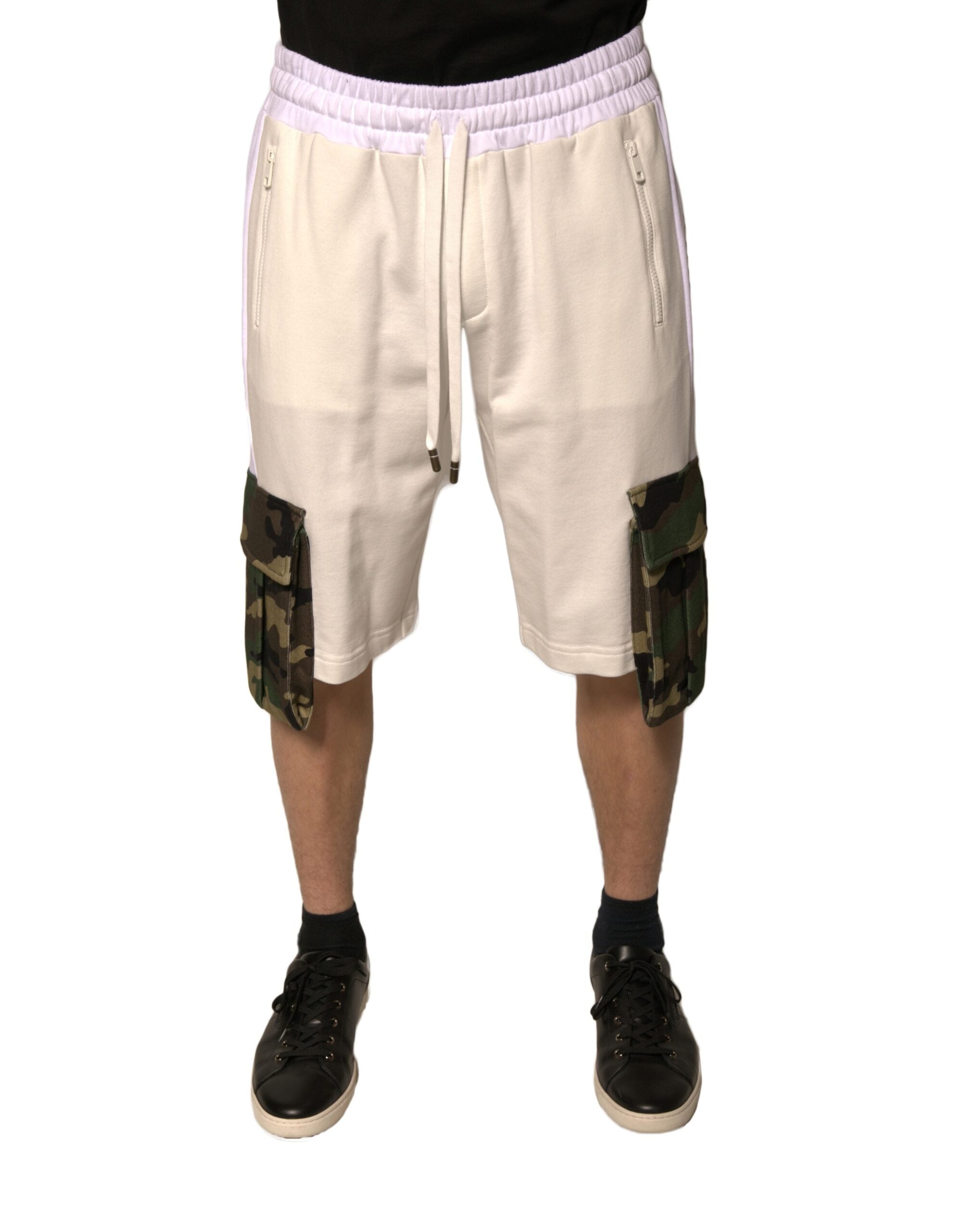 Bermudas cargo informales de algodón beige de Dolce & Gabbana para hombre-2