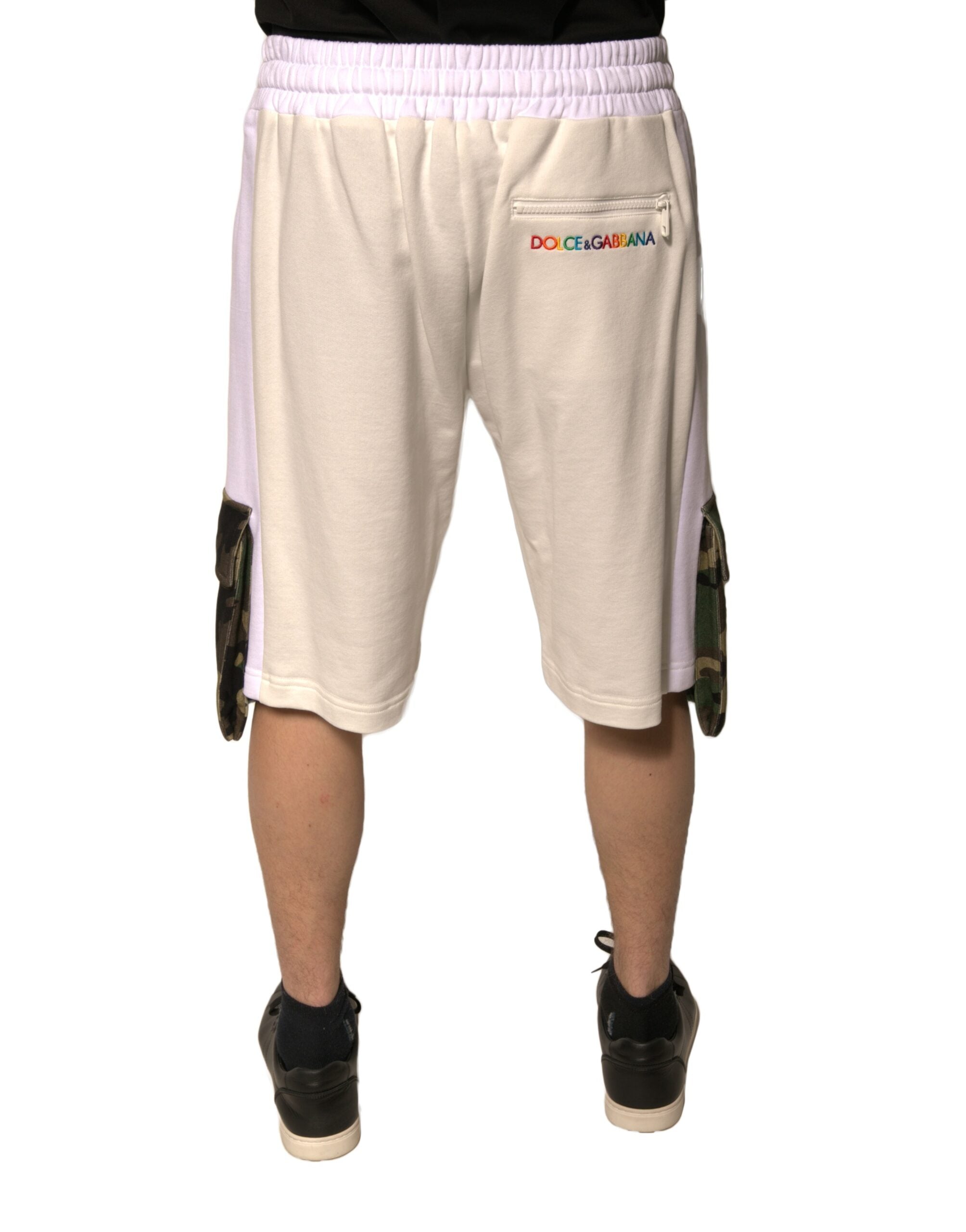 Bermudas cargo informales de algodón beige de Dolce & Gabbana para hombre-4