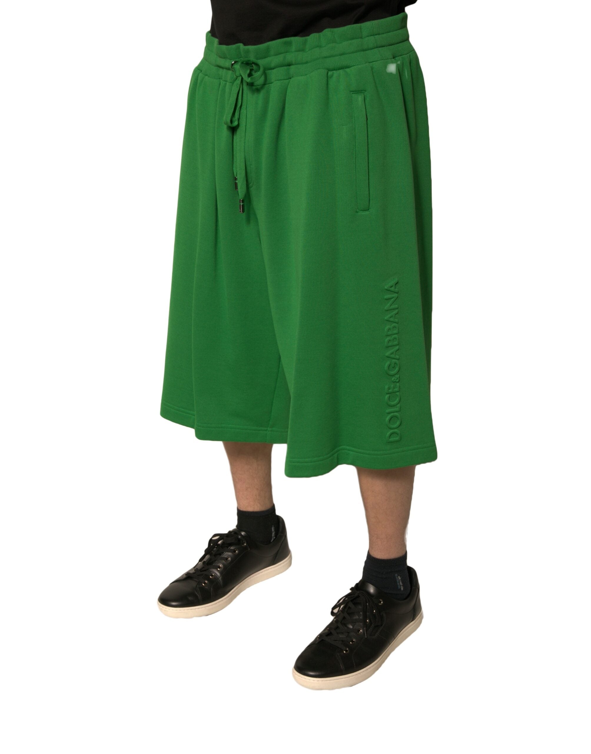 Dolce & Gabbana Green Cotton Blend Men's Bermuda Shorts-6