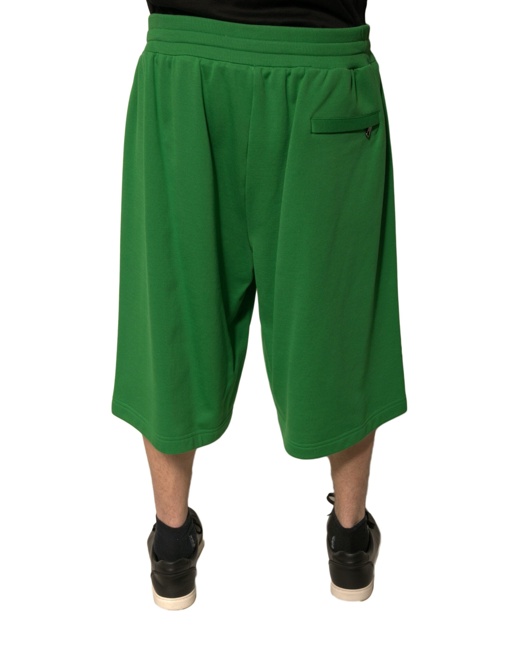 Dolce & Gabbana Green Cotton Blend Men's Bermuda Shorts-5