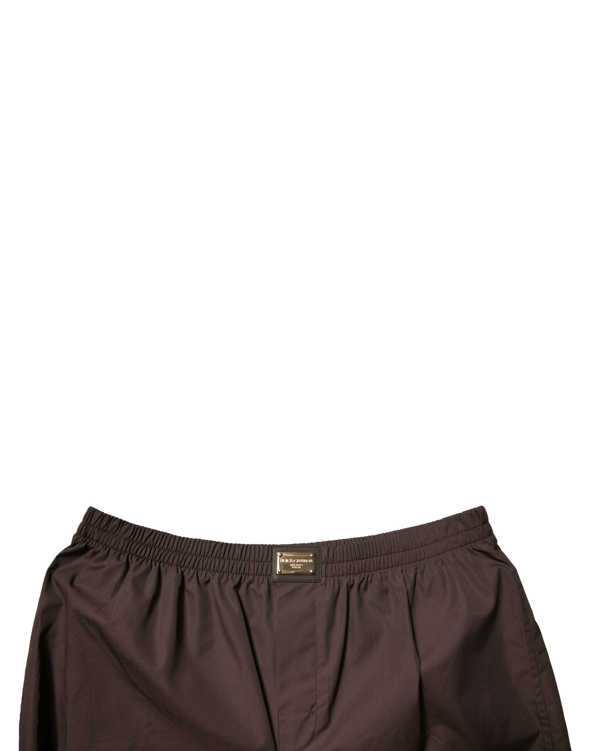 Shorts de cintura media para hombre de mezcla de algodón marrón de Dolce & Gabbana-5