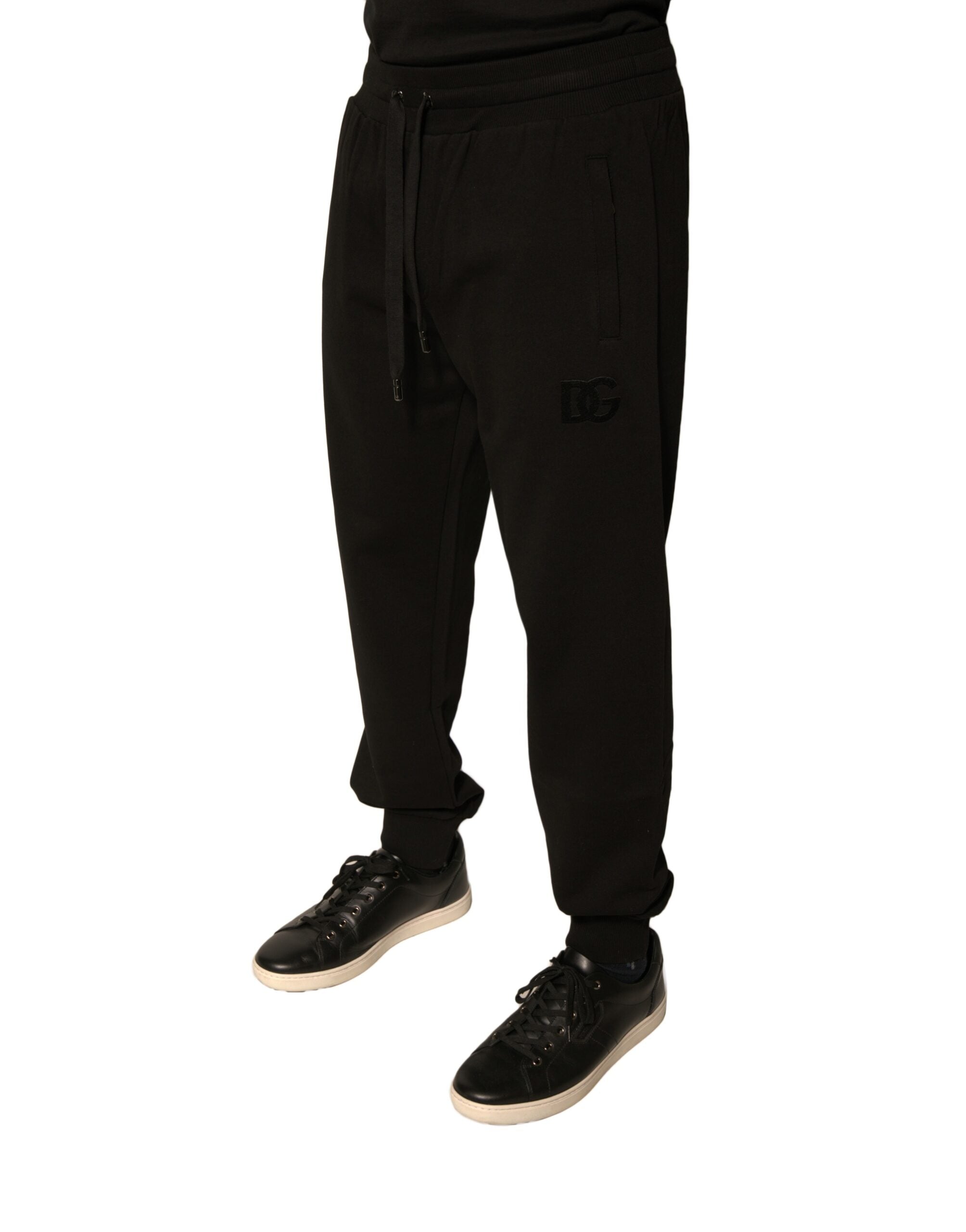 Dolce & Gabbana Black Cotton Jogger Men's Sweatpants Trousers-3