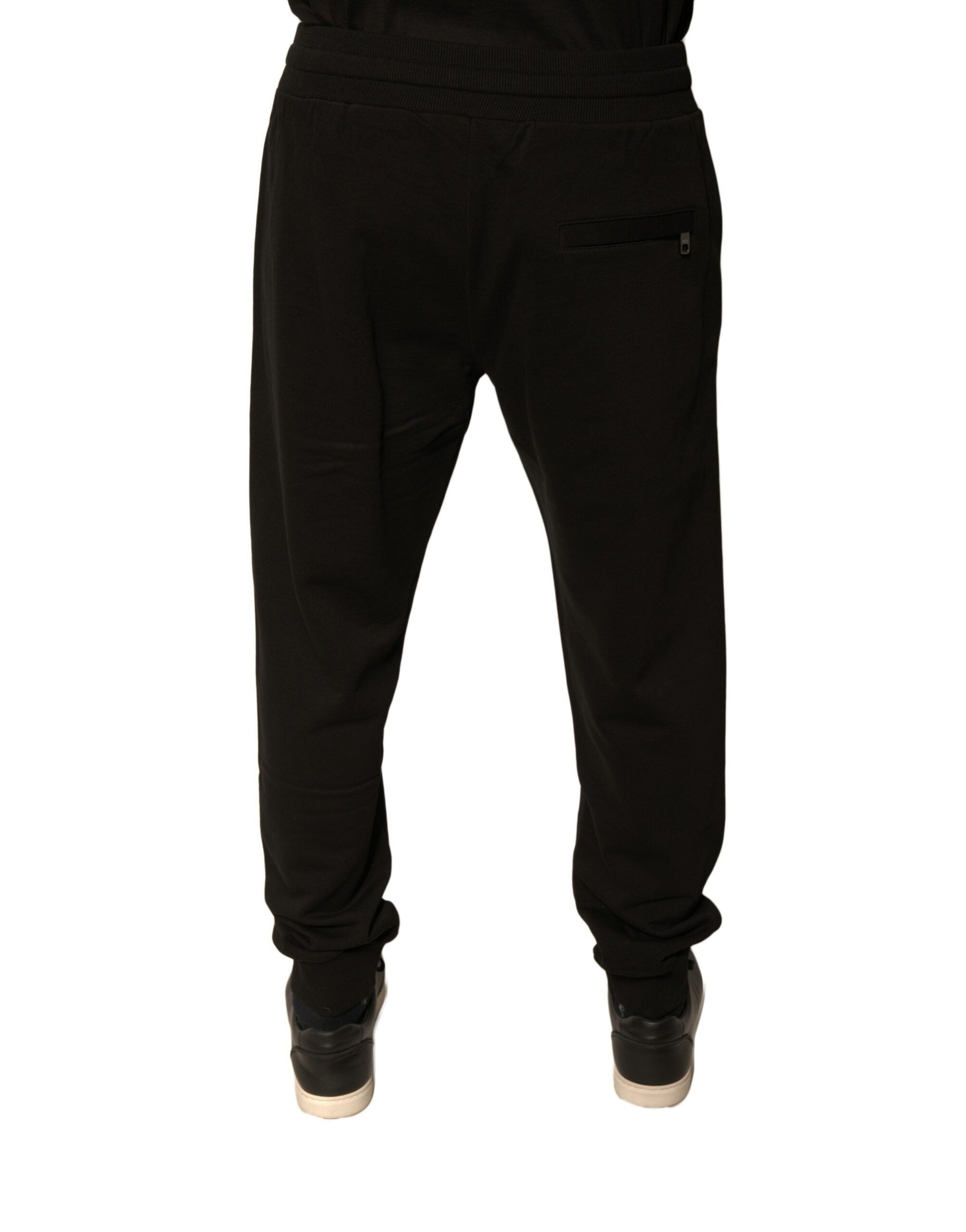 Dolce & Gabbana Black Cotton Jogger Men's Sweatpants Trousers-4