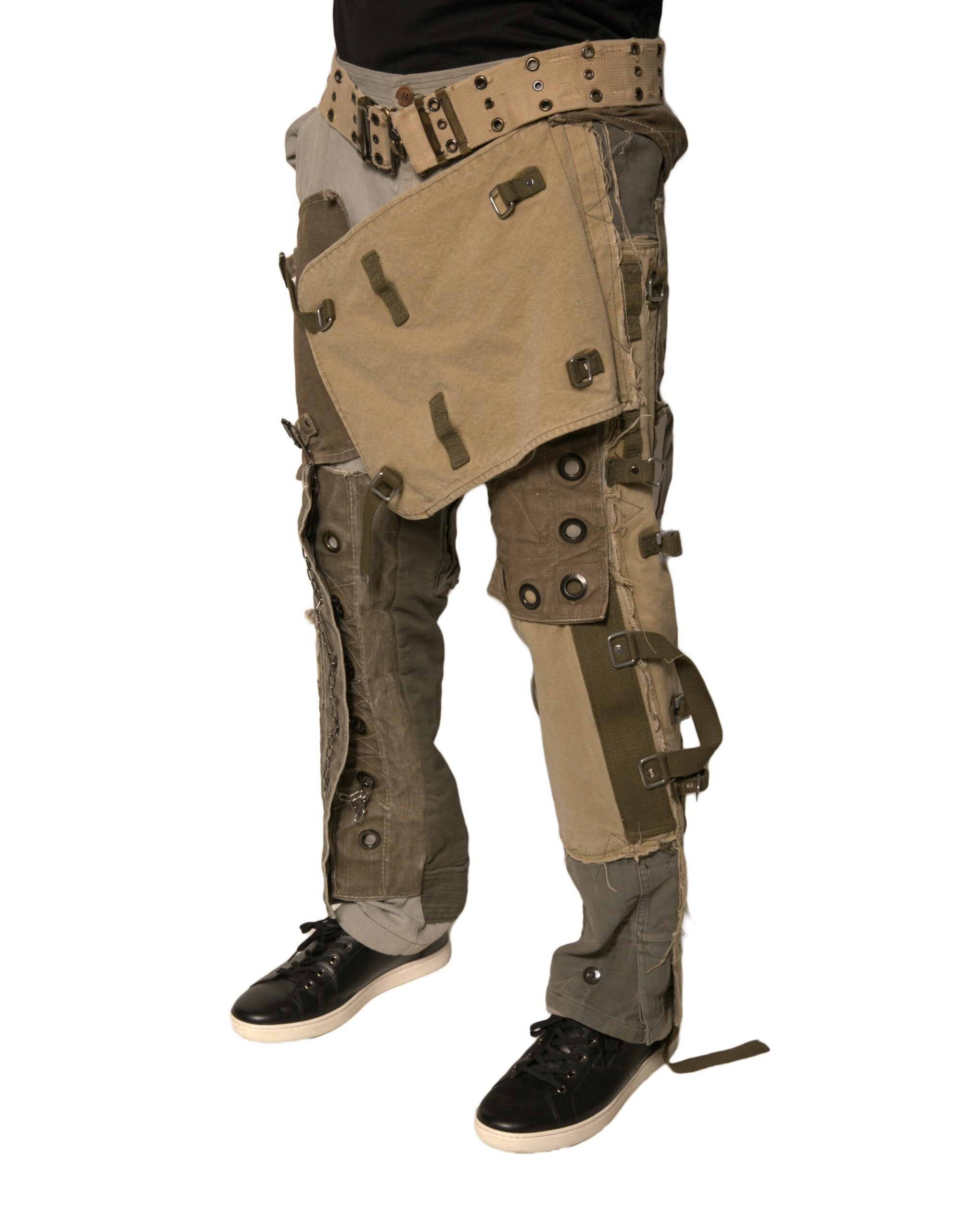 Dolce & Gabbana Multicolor Reconstructed Flight Cargo Trousers-3