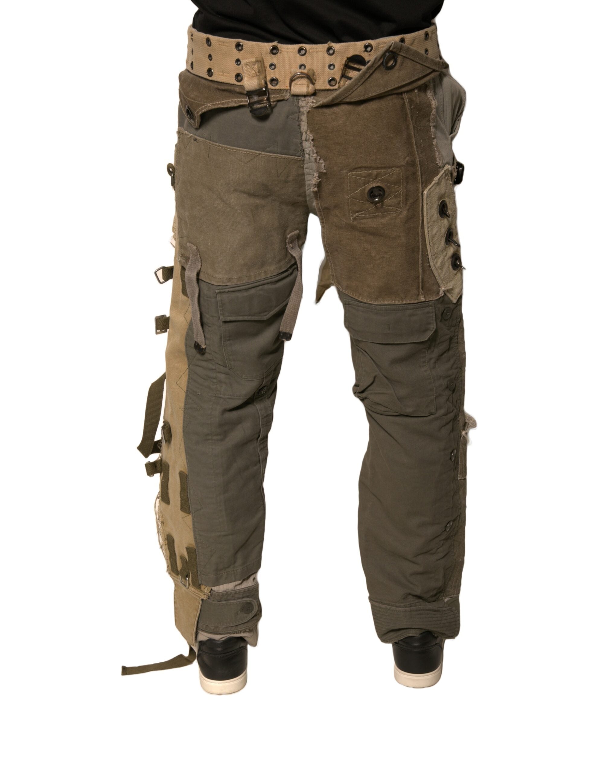 Dolce & Gabbana Multicolor Reconstructed Flight Cargo Trousers-4