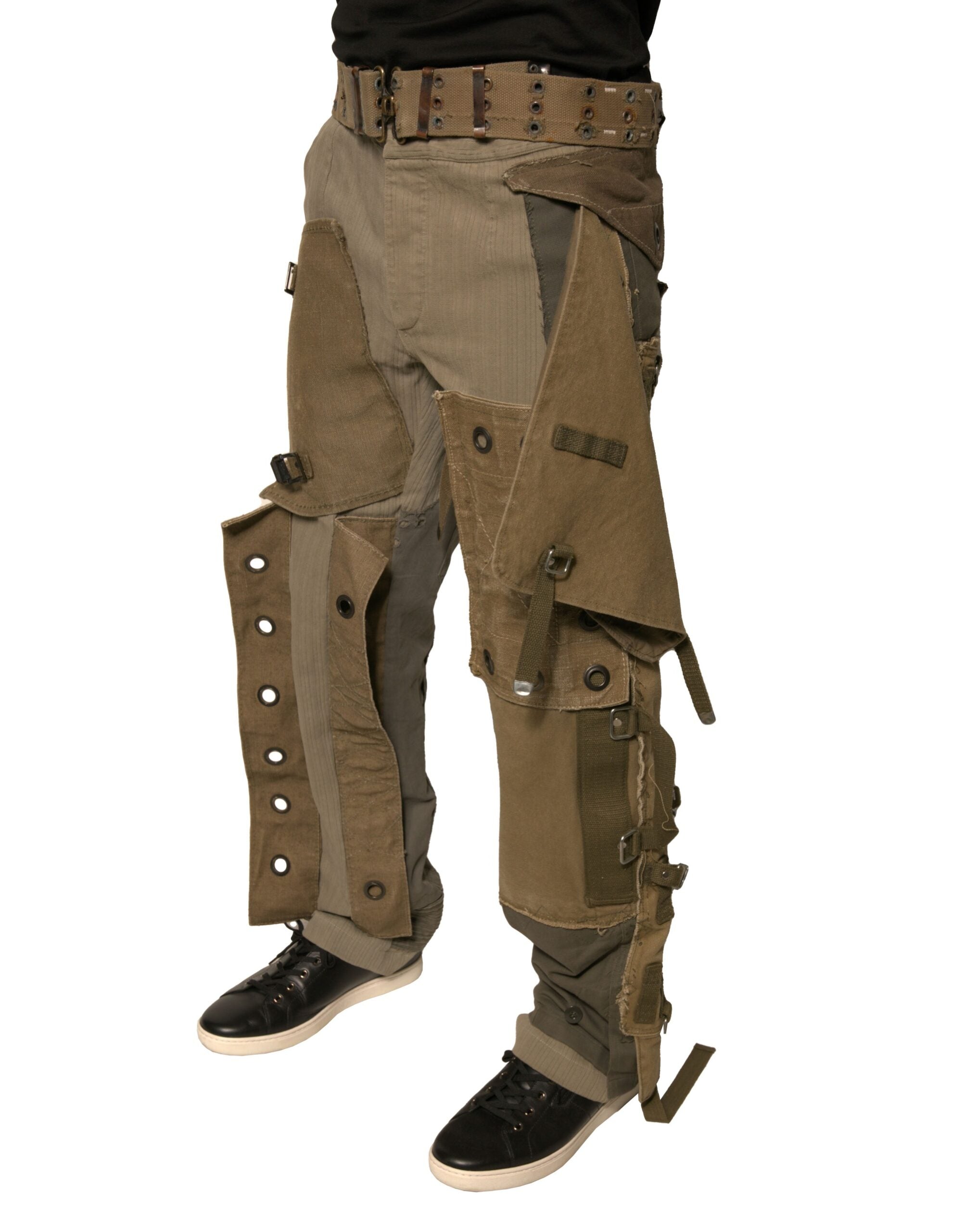 Dolce & Gabbana Multicolor Reconstructed Flight Cargo Trousers-3