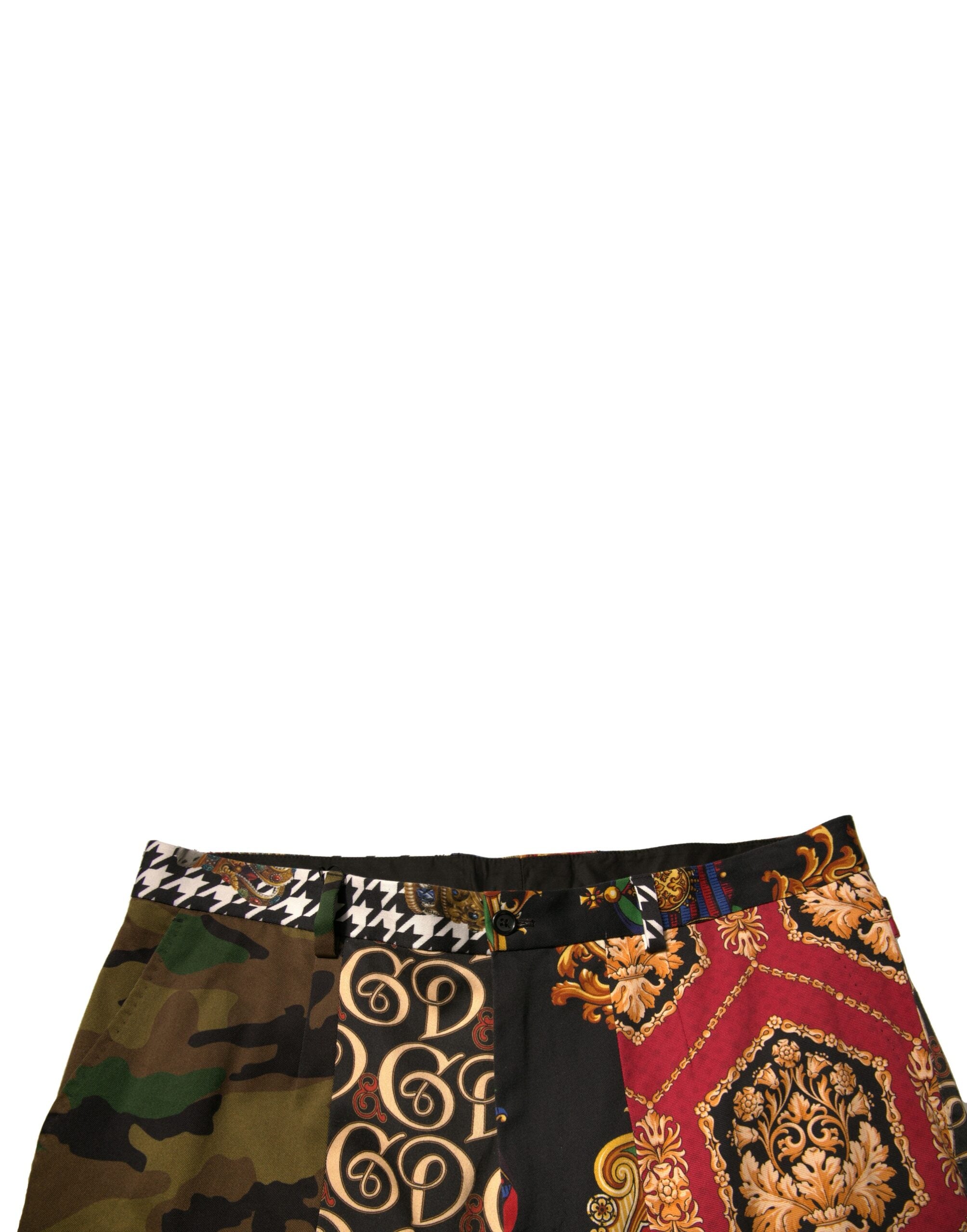 Dolce & Gabbana Multicolor Patchwork Men's Dress Trousers-5