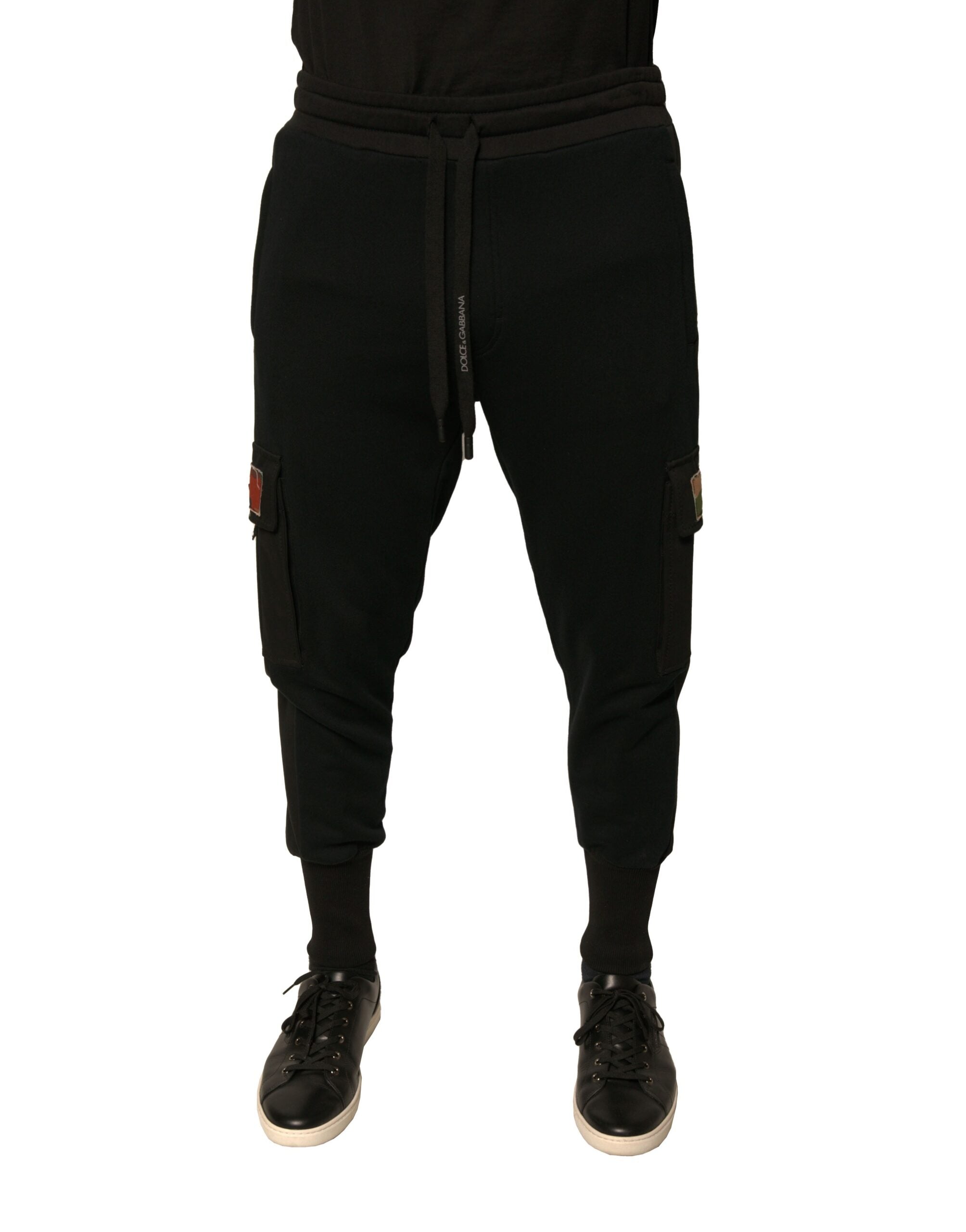 Dolce & Gabbana Schwarze Baumwoll-Jogger-Cargo-Sweatpants-Hose-2