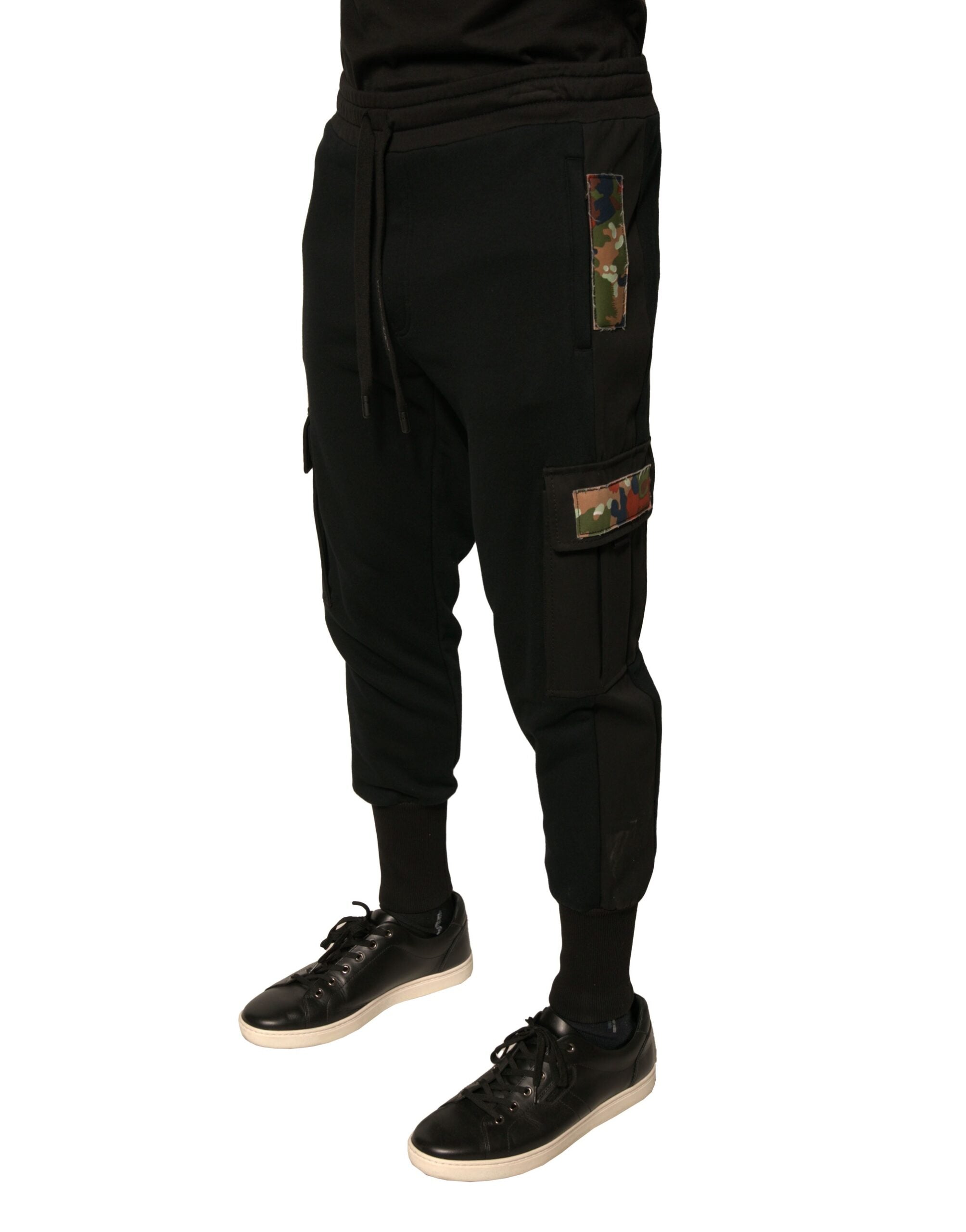 Dolce & Gabbana Schwarze Baumwoll-Jogger-Cargo-Sweatpants-Hose-3