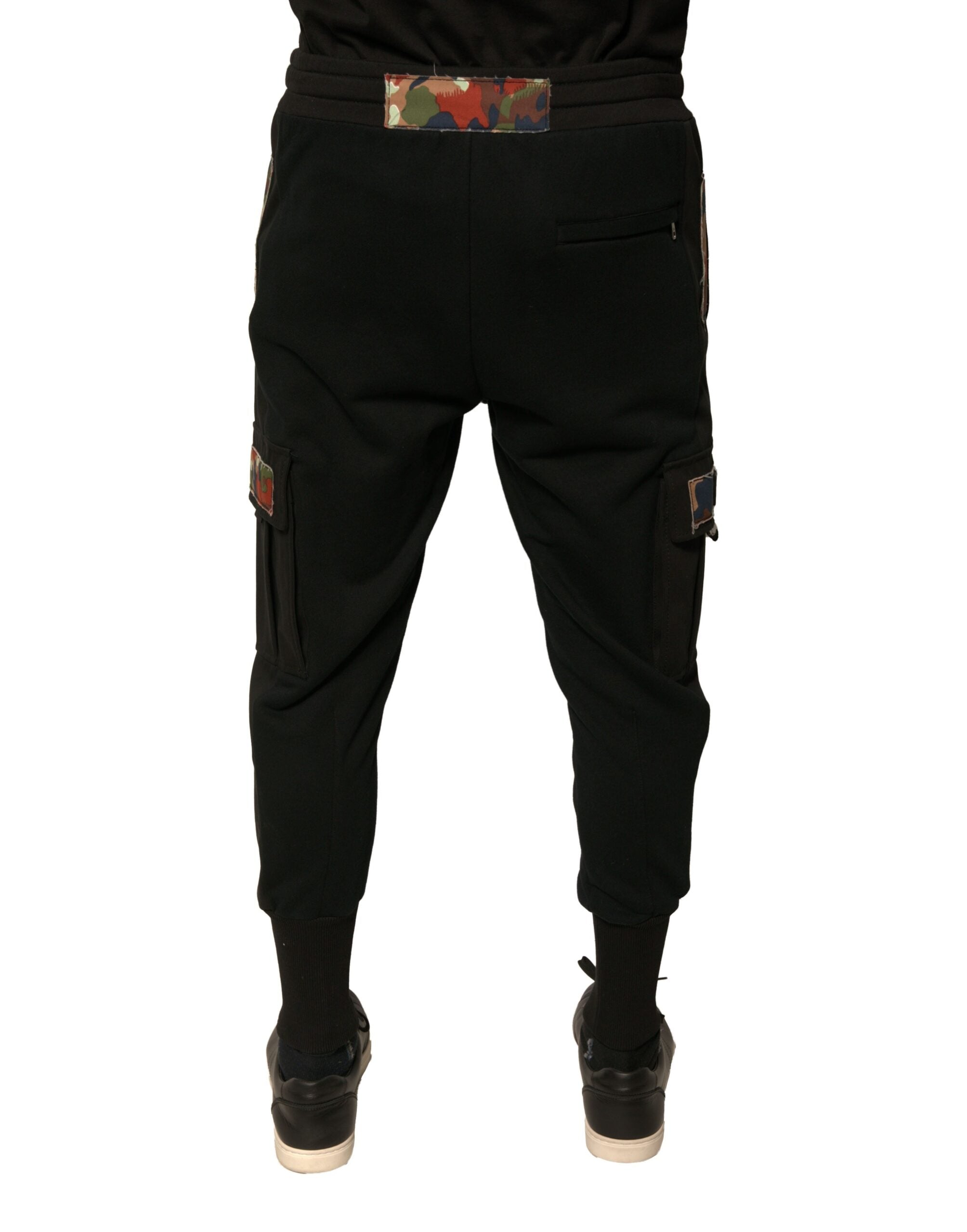 Dolce & Gabbana Schwarze Baumwoll-Jogger-Cargo-Sweatpants-Hose-4