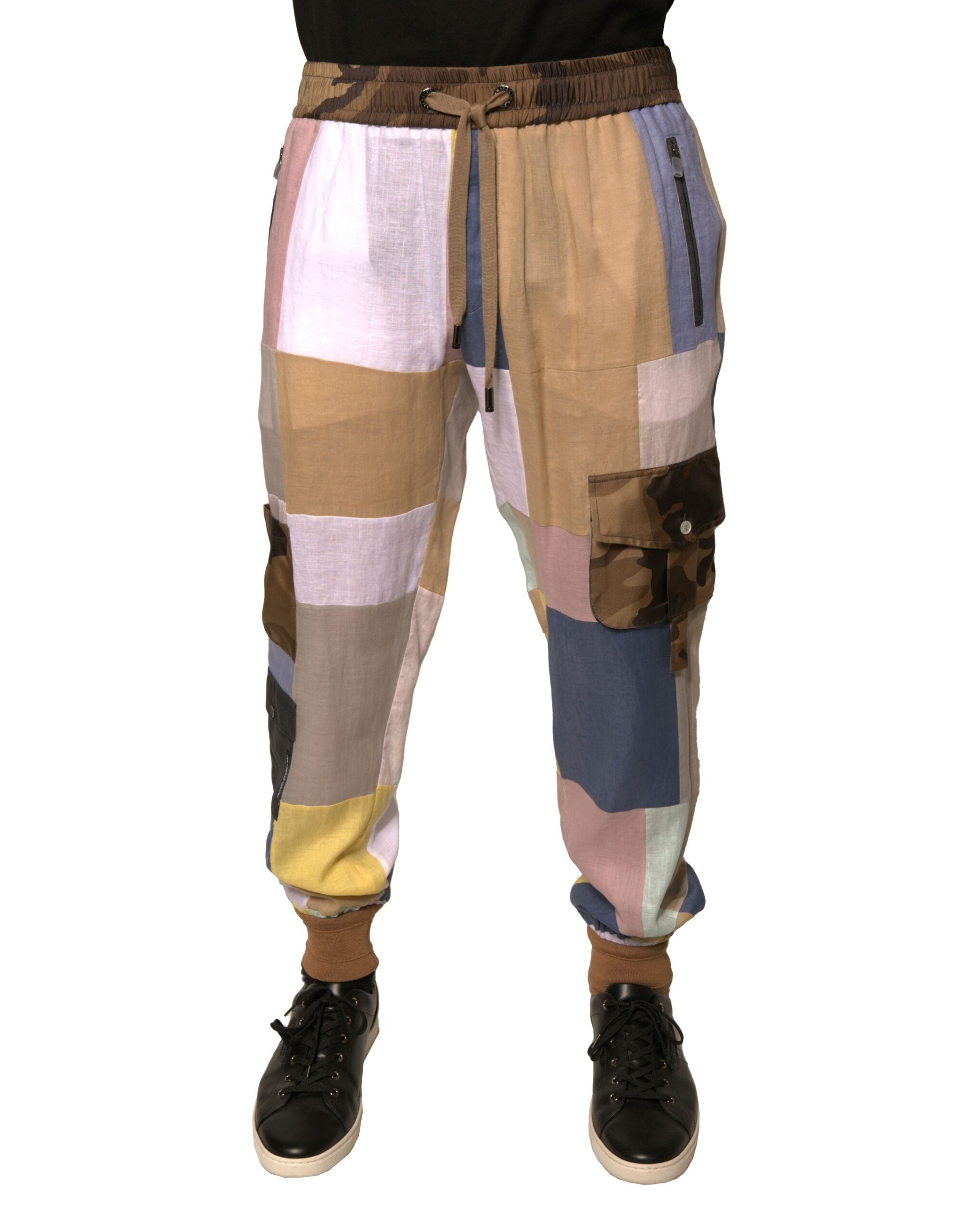 Dolce & Gabbana Multicolor Patchwork Jogger Sweatpants Pants-2