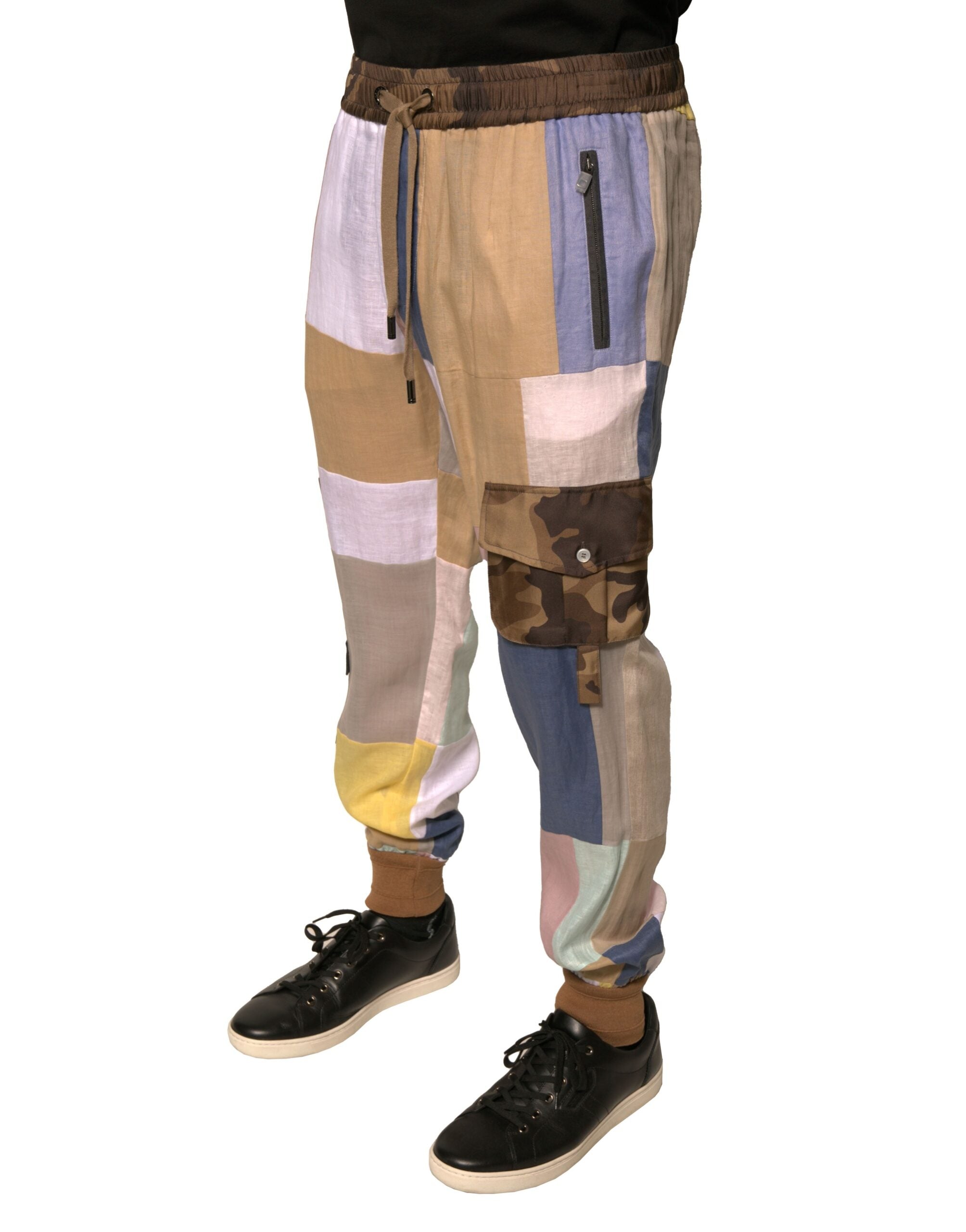Dolce & Gabbana Multicolor Patchwork Jogger Sweatpants Pants-3